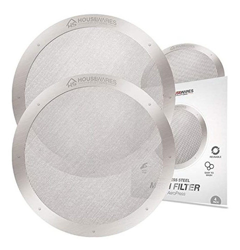 Paquete De 2 Filtros Reutilizables De Acero Inoxidable Para 0
