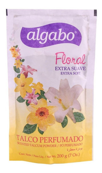 9 Repuesto Talco Perfumado Floral Algabo 200 Gr ( Mayorista 0