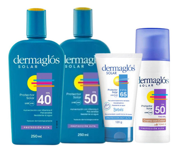 Combo Dermaglos Solar Protección Para Toda La Familia 0 Combo Dermaglos Solar Protección Para Toda La Familia 0