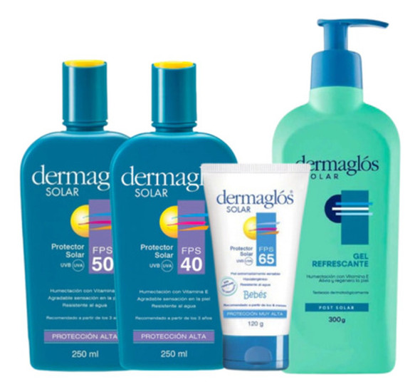 Combo Dermaglos Solar Protección Para Toda La Familia 0