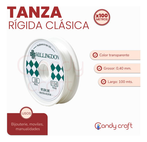 Tanza Rígida 0,40 Mm X 100mts 1