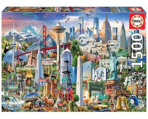 Juego De Mesa Puzzle Educa Símbolos De Norte América Febo 0