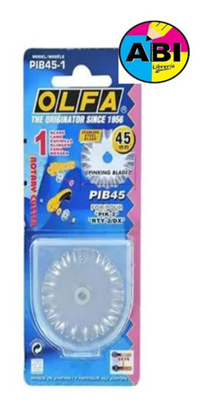 Repuesto Cutter Rotativo Hoja Ondulada Pib45.olfa 0 Repuesto Cutter Rotativo Hoja Ondulada Pib45.olfa 0