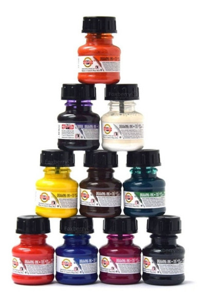 Tinta Dibujo Koh-i-noor X 10 Colores Drawing Ink 0 Tinta Dibujo Koh-i-noor X 10 Colores Drawing Ink 0