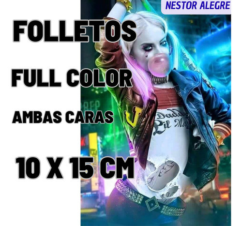 5000 Folletos D/faz Color 90grs 10x15 Cm Nestor Alegre 0