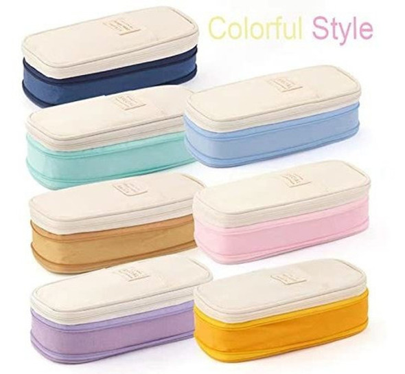 Cartuchera Expandible C/division Y Bolsillo Interno - Caqui 1