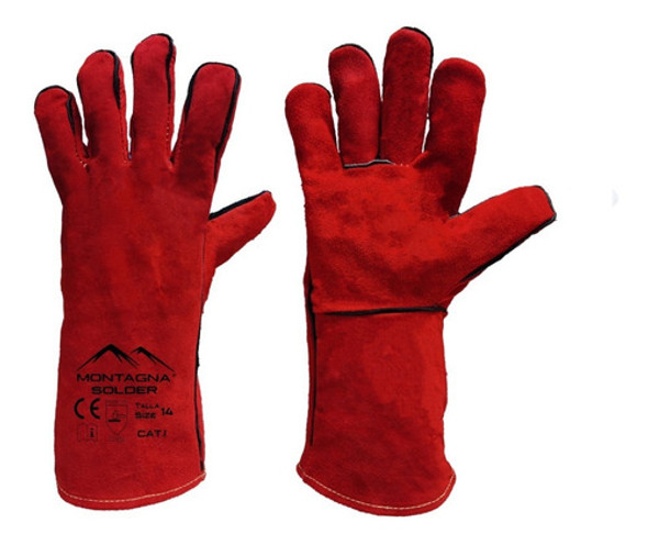 Guante Para Soldador Rojo 14 Montagna 0 Guante Para Soldador Rojo 14 Montagna 0