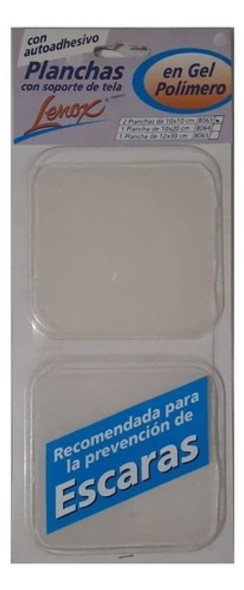Plancha Gel C/tela C/autoadh 10x10 Cm 2 Unidad Lenox Cuot As 0