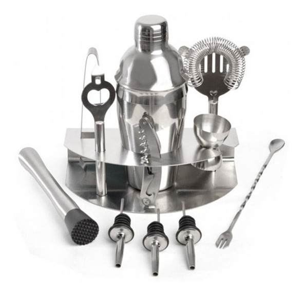 Set Ideal Barman 12 Piezas Coctelera Base Acero Inoxidable 0