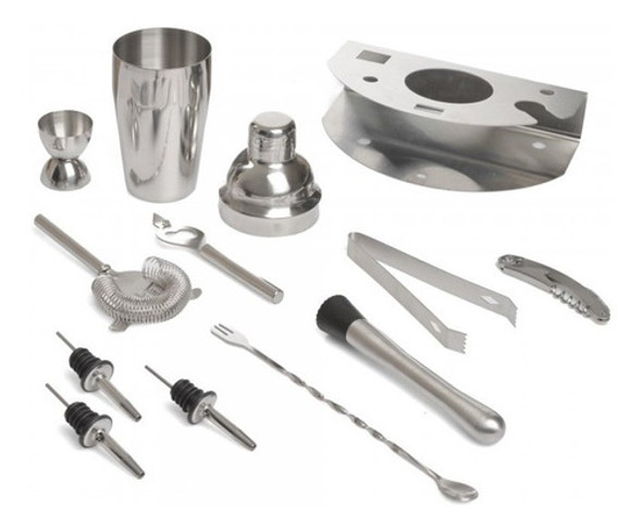 Set Ideal Barman 12 Piezas Coctelera Base Acero Inoxidable 1