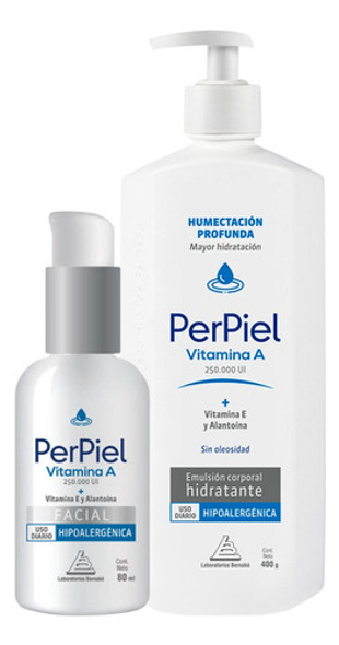 Kit Perpiel Humectación Profunda Corporal+vitamina A Facial 0 Kit Perpiel Humectación Profunda Corporal+vitamina A Facial 0