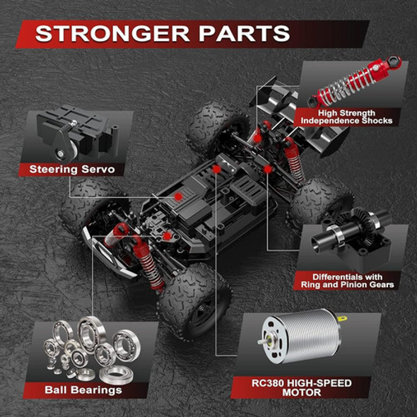 ~? Phoupho Remote Control Car 1:18 Escala 45 Km / H, 4wd Rc, 1