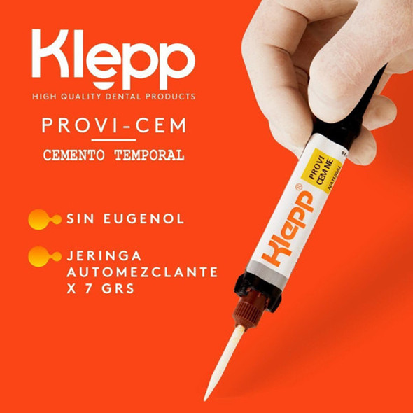 Klepp Provi-cem Cemento Provisorio Sin Eugenol Cartucho 7gr 1