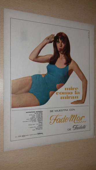 P221 Clipping Publicidad Mallas Mujer Fade Mar Año 1966 0