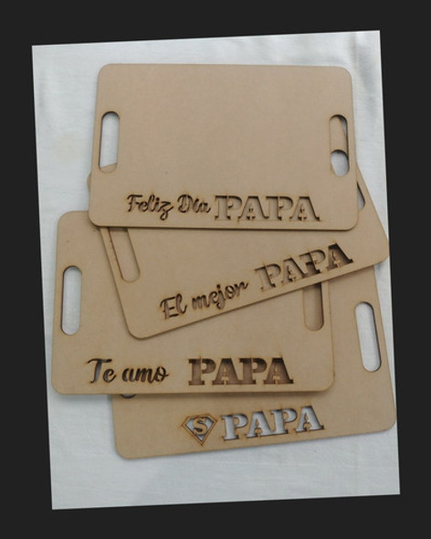 Tabla Para Picadas Fibrofacil Dia Del Padre 30x20cm X 50 U 1