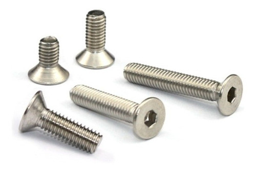 Tornillo Acero Inoxidable Allen Cabeza Fresada M5x30mm X5u 0