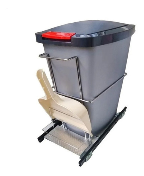 Cubo Cesto Residuo Extraible 25 Lt. Con Guias Y Tapa Push-up 0 Cubo Cesto Residuo Extraible 25 Lt. Con Guias Y Tapa Push-up 0