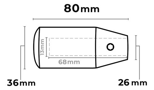 Pomo Universal Corto 8cm Palanca De Cambios Cromado 1