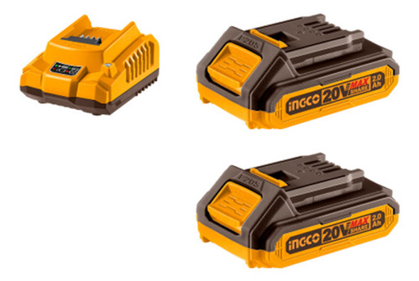 Set X2 Bateria 20v 2amp + 1 Cargador Ingco Fbcpk1222 0