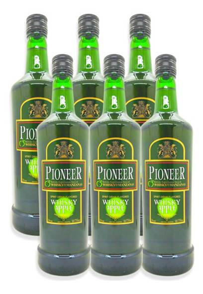 Espirituosa Pioneer Seca Whisky Saborizado Manzana 750ml X6u 0 Espirituosa Pioneer Seca Whisky Saborizado Manzana 750ml X6u 0