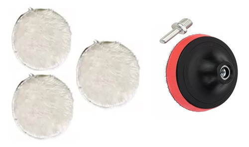 Pad Pulir + Disco Adaptador Amoladora Taladro Tigre Discos 0