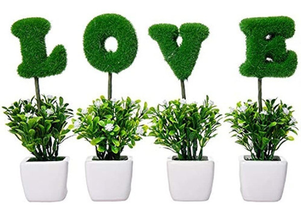 Juego De 4 Letras Esculpidas Con Flores De Plantas Artificia 0 Juego De 4 Letras Esculpidas Con Flores De Plantas Artificia 0
