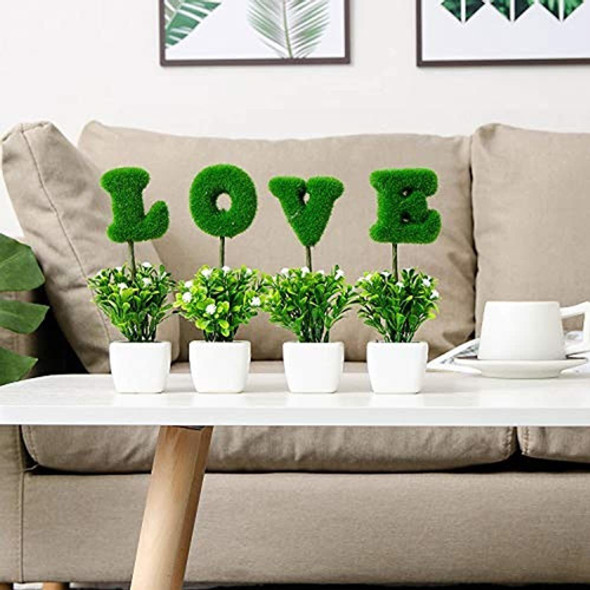 Juego De 4 Letras Esculpidas Con Flores De Plantas Artificia 1 Juego De 4 Letras Esculpidas Con Flores De Plantas Artificia 1
