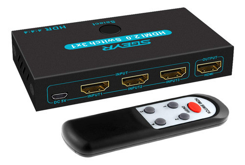 Sgeyr Hdmi 2.0 Switch Splitter 3 Puertos 4k Ews 0