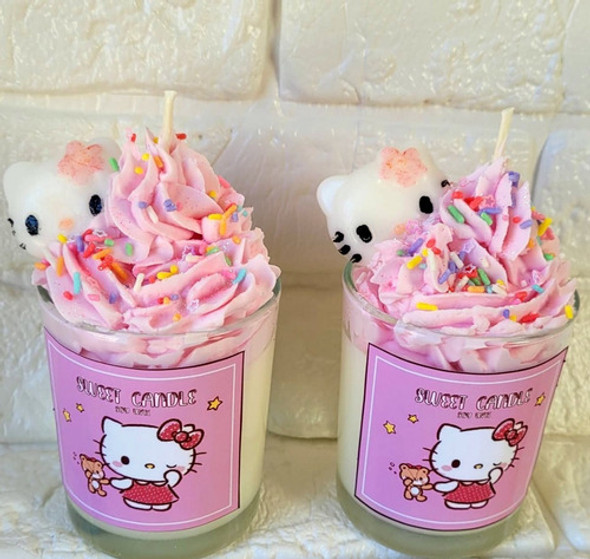 Vela Aromática Soja Hello Kitty Cumple Regalo Personalizable 0