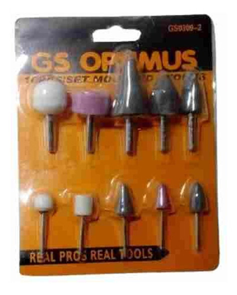 Juego Piedras Esmeril Grandes Chicas Set X 10 Piezas Torno 0