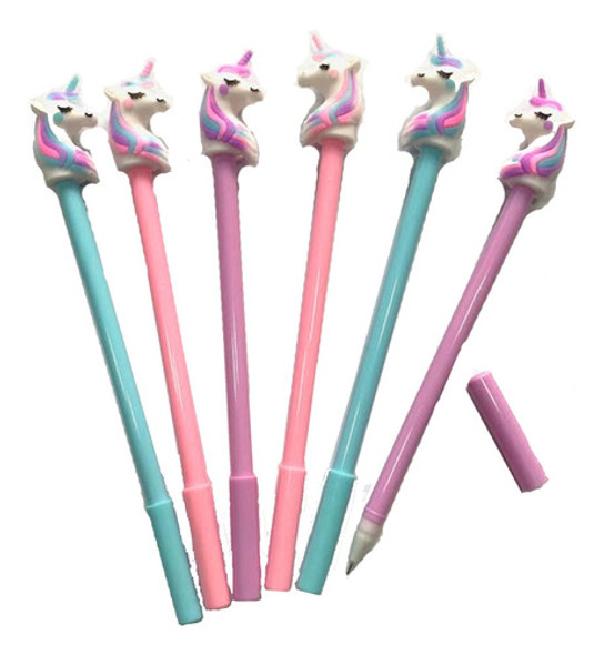 Set De 12 Lapiceras Con Tapa Unicornio Ideal Para Souvenir 0 Set De 12 Lapiceras Con Tapa Unicornio Ideal Para Souvenir 0