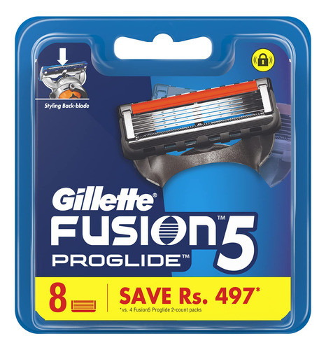 8 Recambios De Razor Blades Gillette Fusion5 Proglide Para H 0