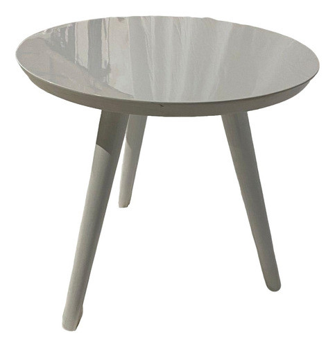 Mesa Ratona Lateral Laqueda En Blanco 0