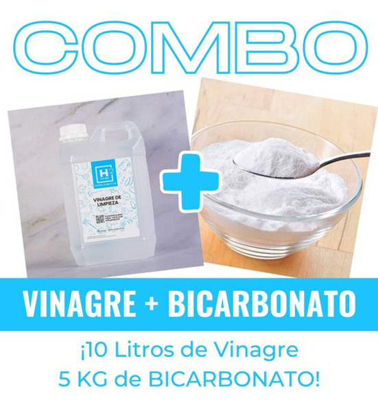 Combo 10 Litros Vinagre Limpieza Al 10% Y 5kg Bicarbonato 1 Combo 10 Litros Vinagre Limpieza Al 10% Y 5kg Bicarbonato 1