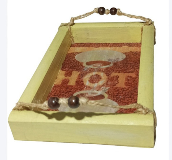 Bandeja Madera Servir Tè Desayuno Vasos Copas 0