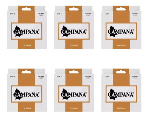 Encordado Para Guitarra  Campana Cristal Cam10 X6 Encordados 0