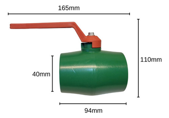 Valvula Esferica 40 Manija Larga Termofusion Verde Agua Ips 1 Valvula Esferica 40 Manija Larga Termofusion Verde Agua Ips 1