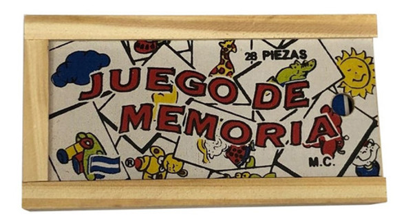 3 Juego Mesa Memoria 28 Pzas Caja Madera Juegos   Kaosimport 0