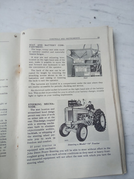 Antiguo Manual Tractor Jhon Deere Modelo 70 1