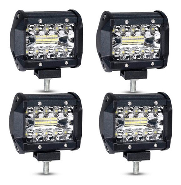 Kit 4 Faros Barra 20 Leds Auxiliar Led Tractor 0 Kit 4 Faros Barra 20 Leds Auxiliar Led Tractor 0