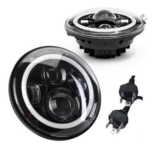 Faro Led Optica 7 Pulgadas Ojo De Angel Moto Universal 1
