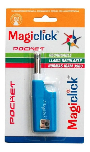 Set X 6 Encendedor Chispero Magiclick Pocket Recargable Pc 0