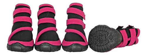 Zapatos Para Perros Mascotas De Neopreno Negro Violeta M 0