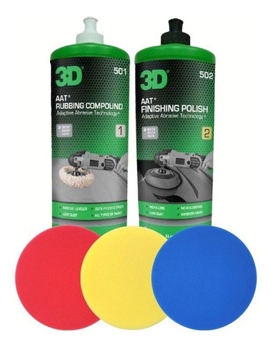 Kit Aat Pulido Profesional  + Pads 5  3d 1000 Ml 0