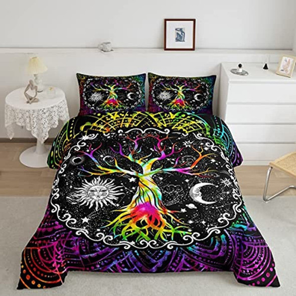 Juego De Edredón Trippy Sun And Moon Queen, Juego De Cama En 0 Juego De Edredón Trippy Sun And Moon Queen, Juego De Cama En 0