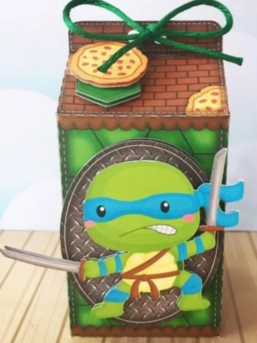10 Cajitas Milk Box En 3d De Las Tortugas Ninja 1