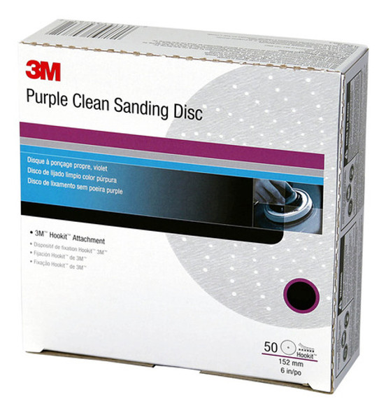 3m 01810 Hookit - Disco De Lijado Limpio De Grano P500c 334u 1