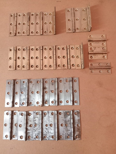 25 Bisagras De Bronce Puro Y Hierro. Varios Tamaños. 0