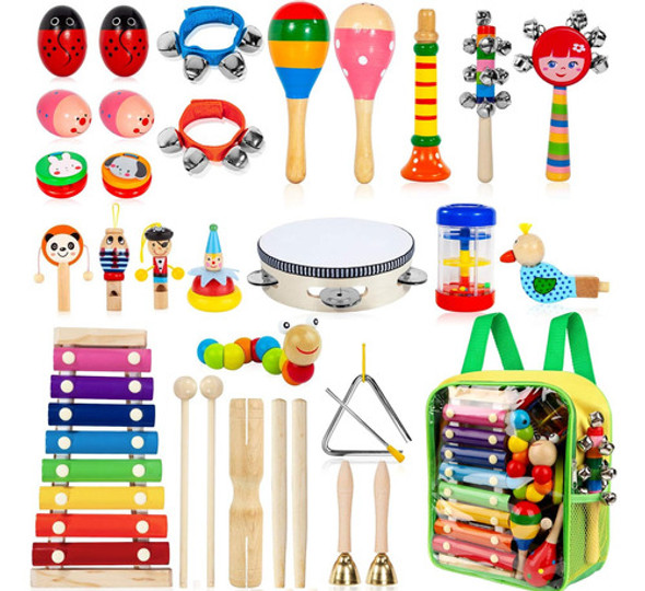 Juguete Musical De Madera Para Niños, 33 Cm, 18 Tipos 0 Juguete Musical De Madera Para Niños, 33 Cm, 18 Tipos 0
