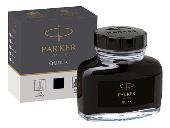 Tinta Parker Quink 57ml Negra Para Embolo - Frasco Tintero 0